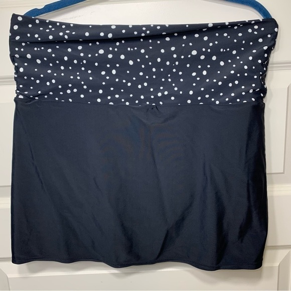 Swan Hi Waist Beach Swim Skirt Built in underwear Sz 10 Black White Polka Dots - Picture 5 of 15